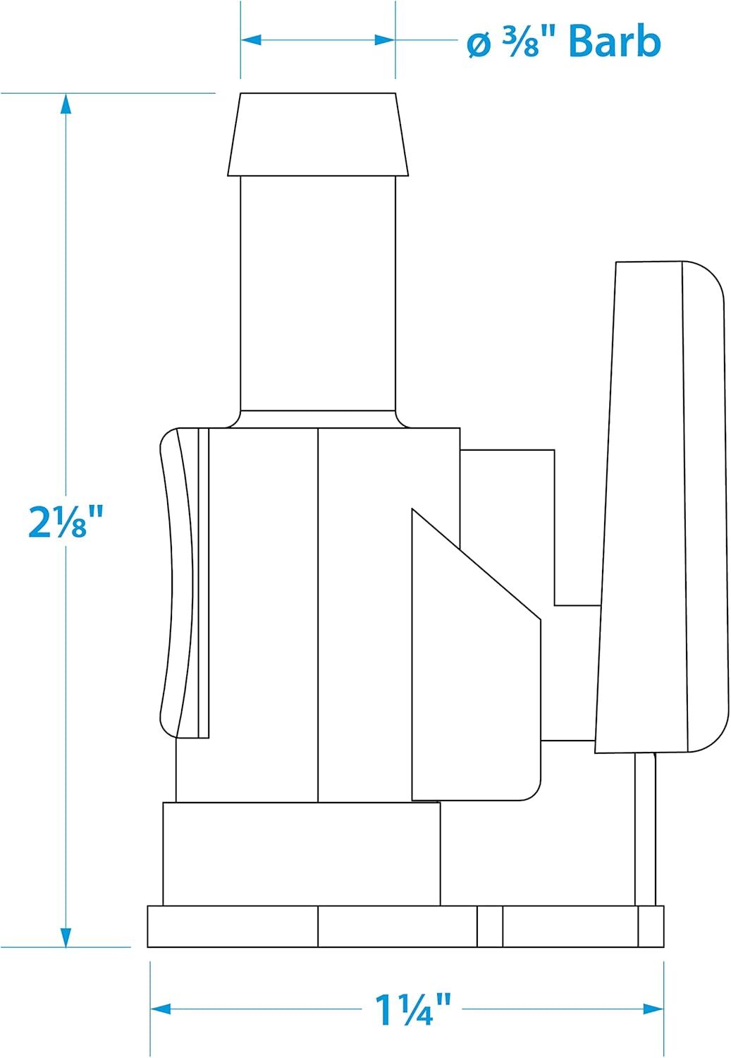 SeaChoice Acetal Mercury Engine Fuel Connector, 3/8-In Barb