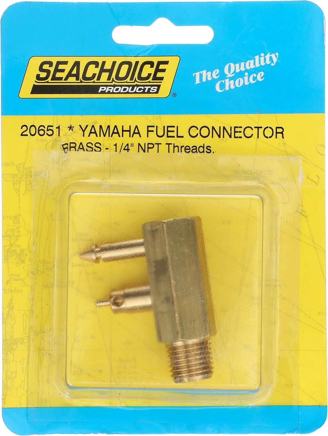 SeaChoice Brass Deluxe Yamaha/Mercury/Mariner Tank Fuel Connector, 1/4-In NPT