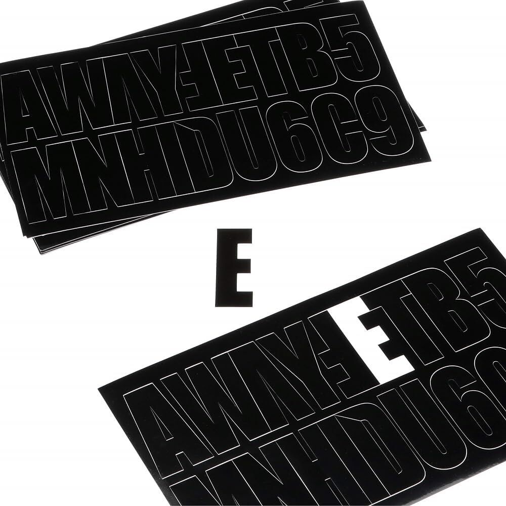 SeaChoice Black Letter And Number Kit, 3-In, 148-Pc