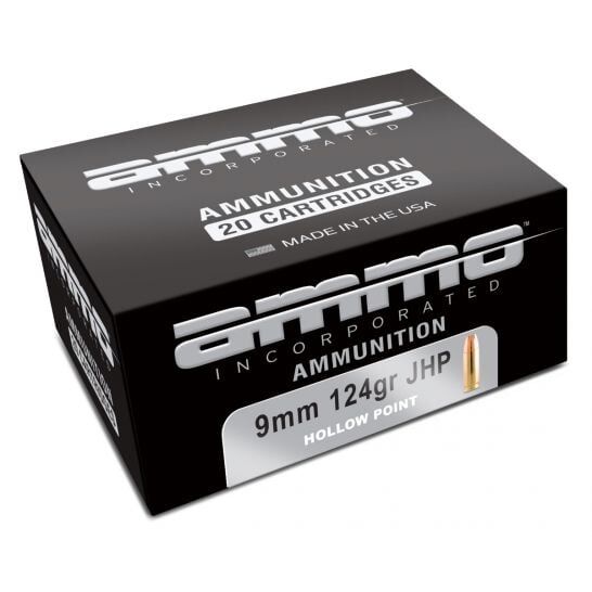 Ammo Inc Signature 9mm, 124 Grain JHP, 20-Rd