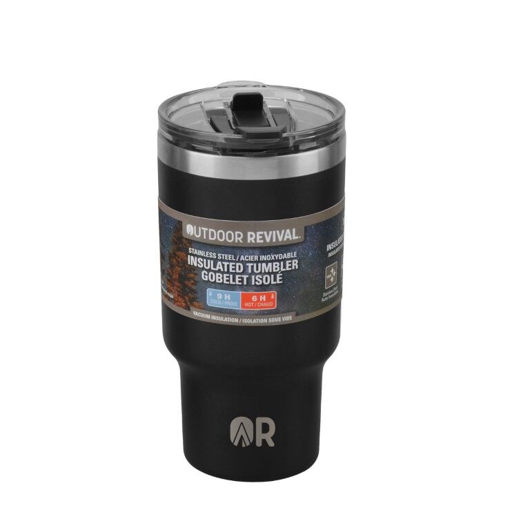 Outdoor Revival Black Stainless Steel Insulated Tumbler, 30-Oz