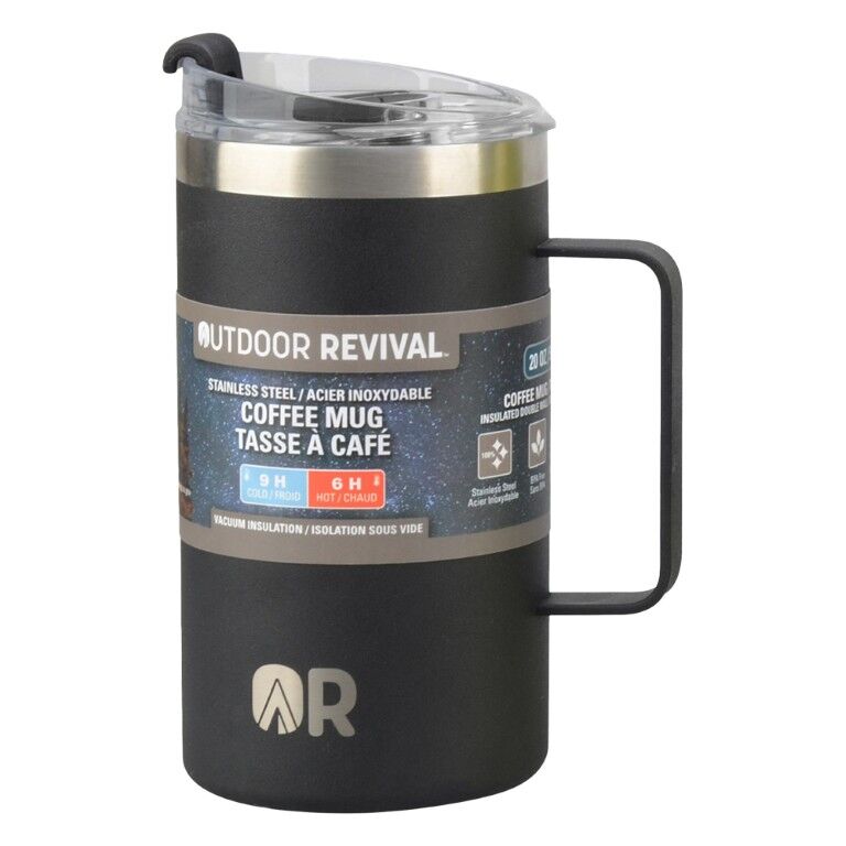Outdoor Revival Black Stainless Steel Coffee Mug, 20-Oz