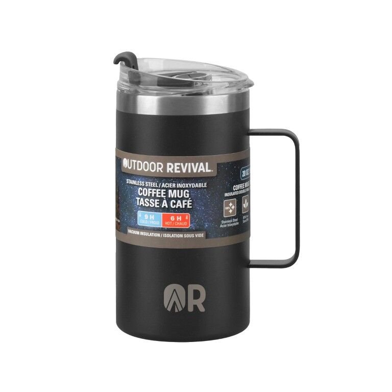 Outdoor Revival Black Stainless Steel Coffee Mug, 20-Oz