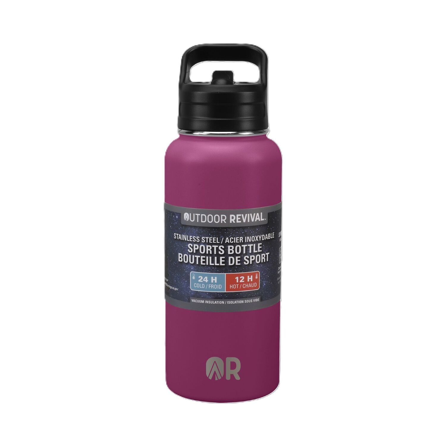 Outdoor Revival Berry Stainless Steel Sports Bottle, 32-Oz