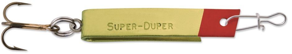 Luhr-Jensen Brass/Red Head Super Duper, 1/10-Oz, 1-1/4-In