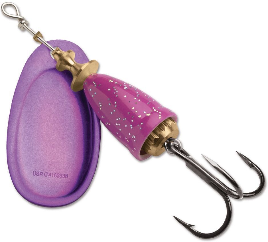 Blue Fox Classic Vibrax Cerise Purple Candyback Spinner, #6, 5/8-Oz
