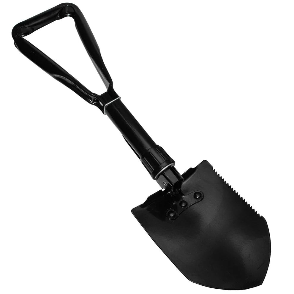 ASR Outdoor 3 in 1 Black Trifold Steel Multipurpose Serrated Shovel Pick And Saw, 22-In