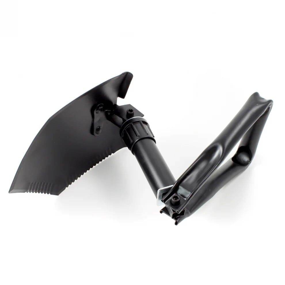 ASR Outdoor 3 in 1 Black Trifold Steel Multipurpose Serrated Shovel Pick And Saw, 22-In