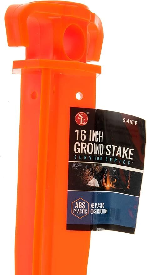 Sona Survivor Series Orange Ground Stake, 16-In