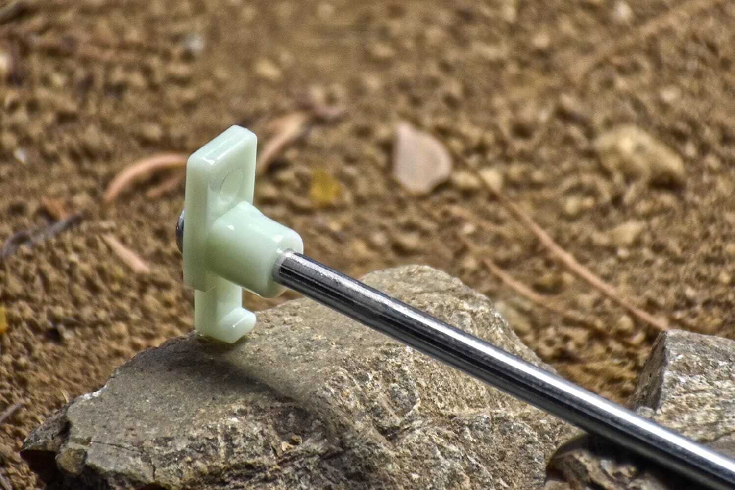 Sona Enterprises Metal Tent Peg With Glow-In-The-Dark Stopper, 10 1/2-In