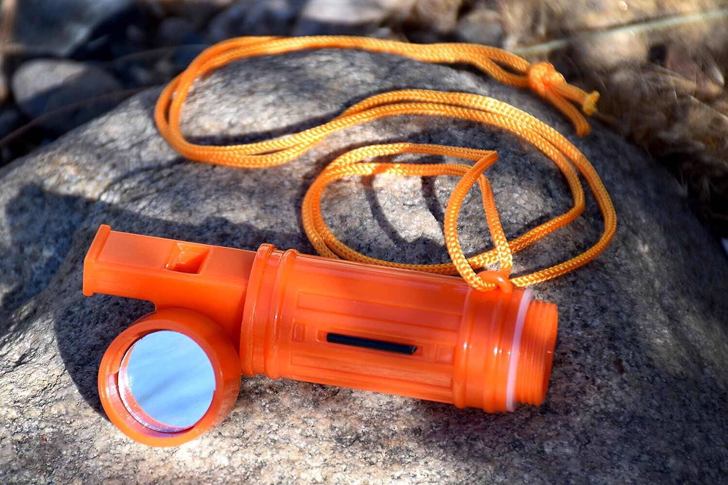 Sona Enterprises 5-In-1 Orange Survival Whistle