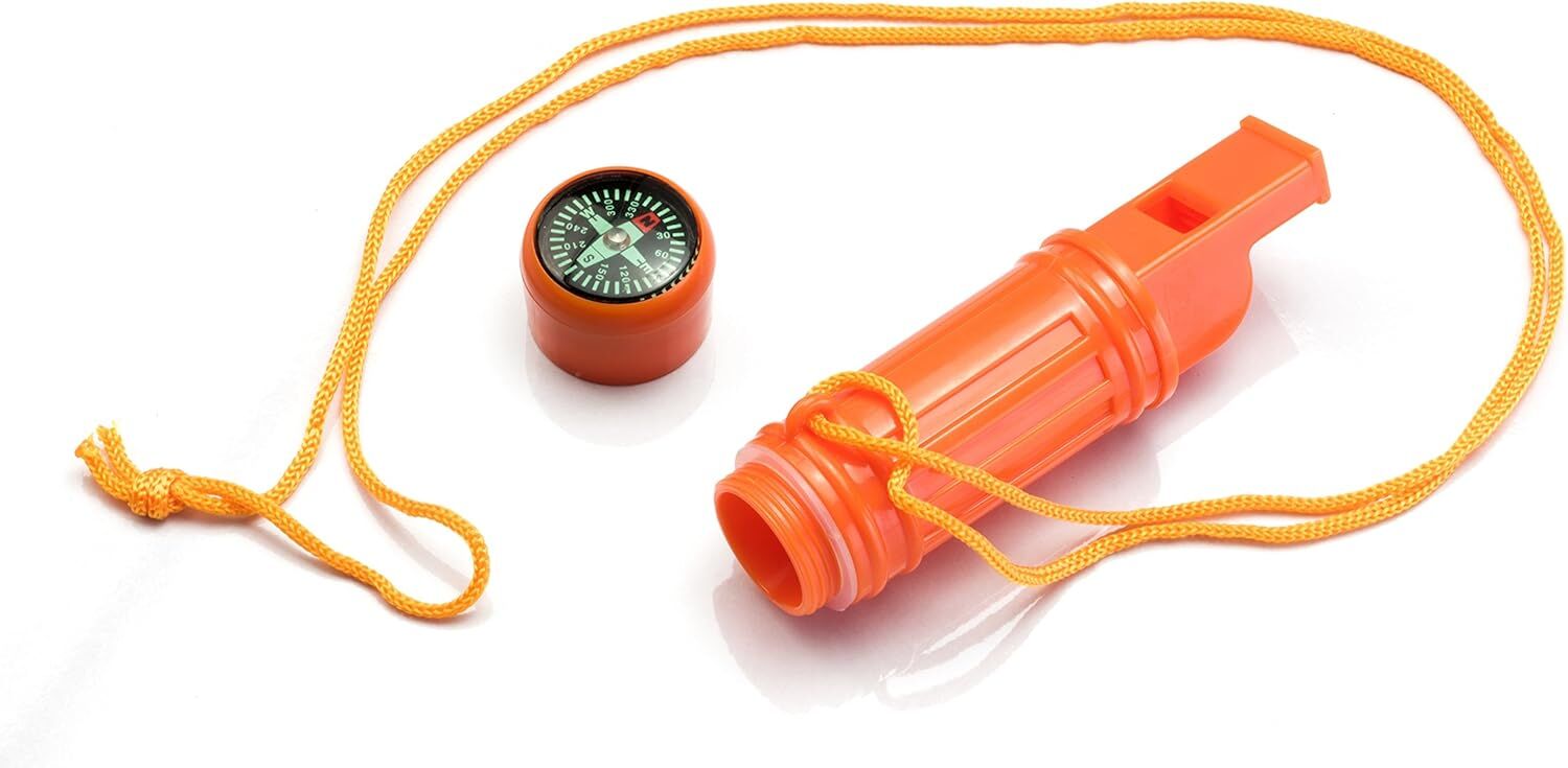 Sona Enterprises 5-In-1 Orange Survival Whistle
