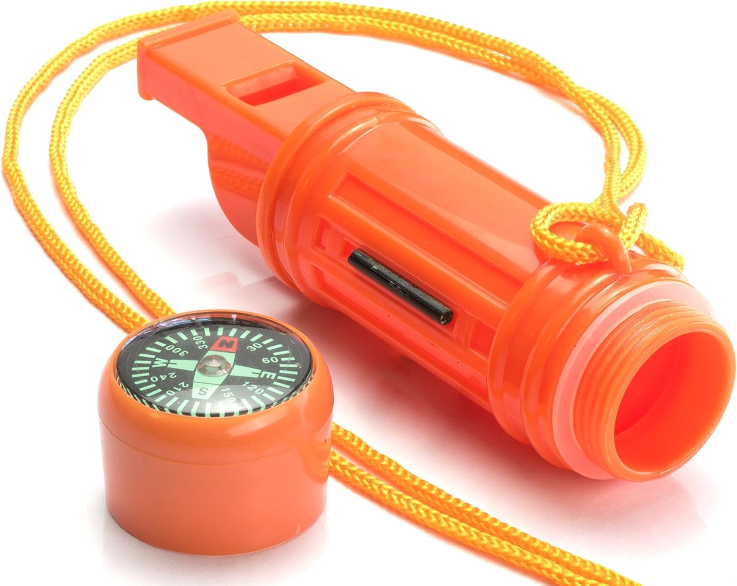 Sona Enterprises 5-In-1 Orange Survival Whistle
