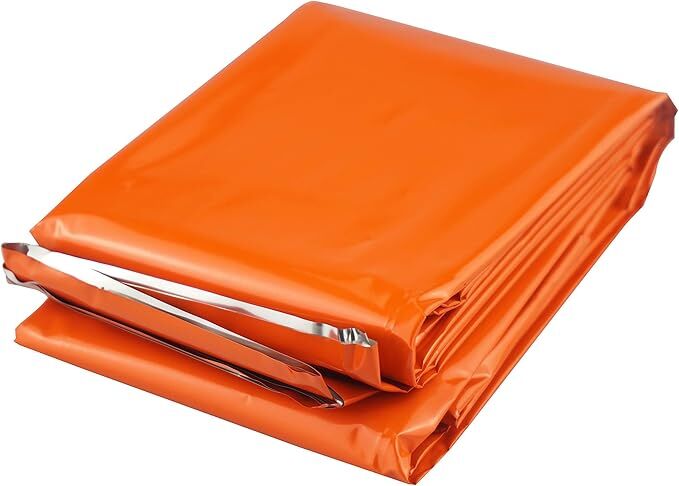 Sona Orange Emergency Blanket, 83-In x 51-In