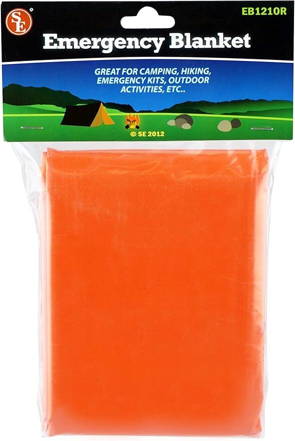 Sona Orange Emergency Blanket, 83-In x 51-In