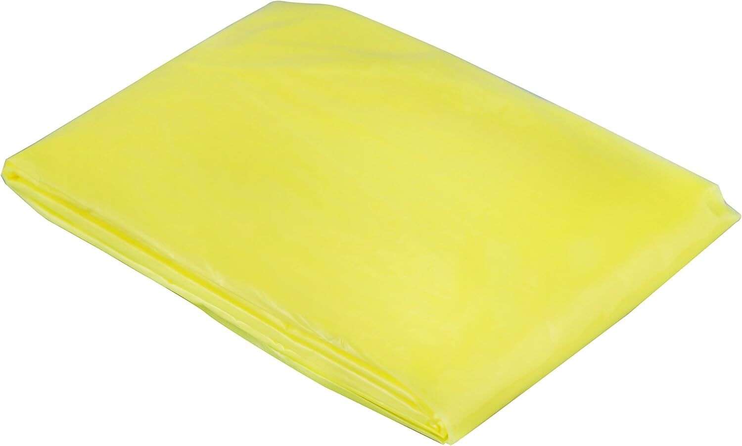 Sona Enterprises Transparent Yellow Emergency Poncho With Hood And Sleeves, 61-In x 65-In