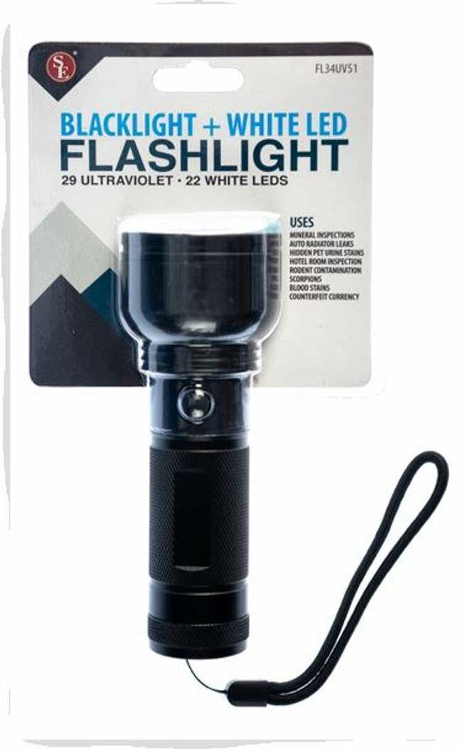 SE Blacklight & White Led Flashlight