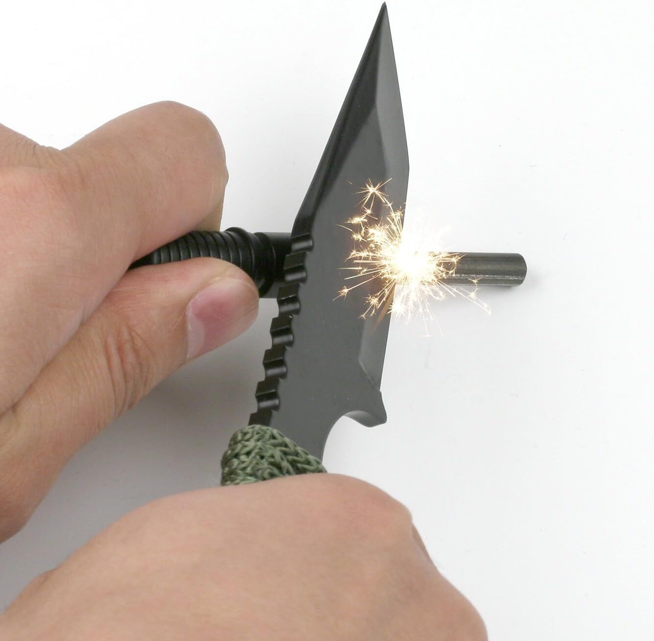 Sona Enterprises Fixed Blade Hunting Knife With Firestarter, 7-In