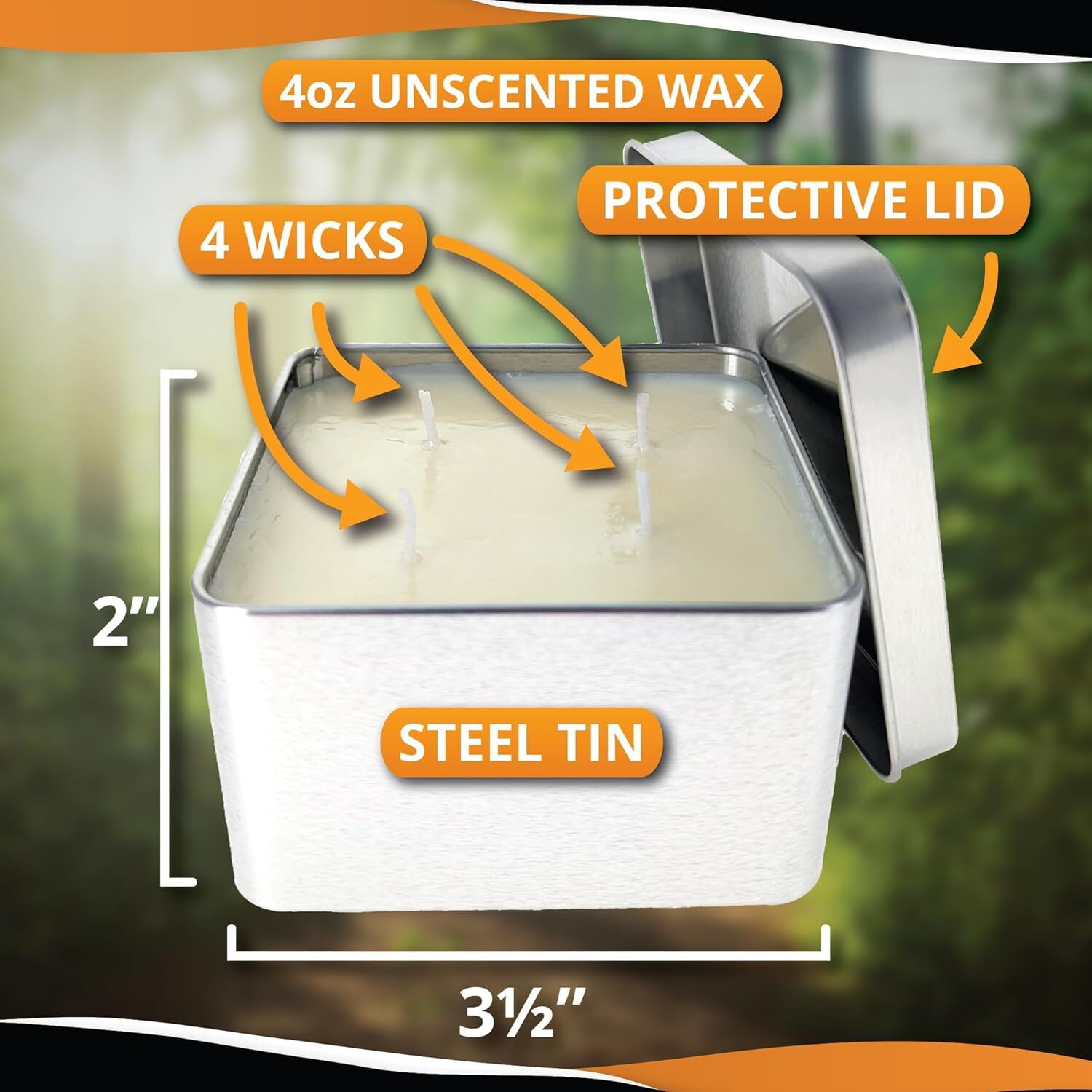 Sona Enterprises 4-Wick Survivor Candle, 4-Oz