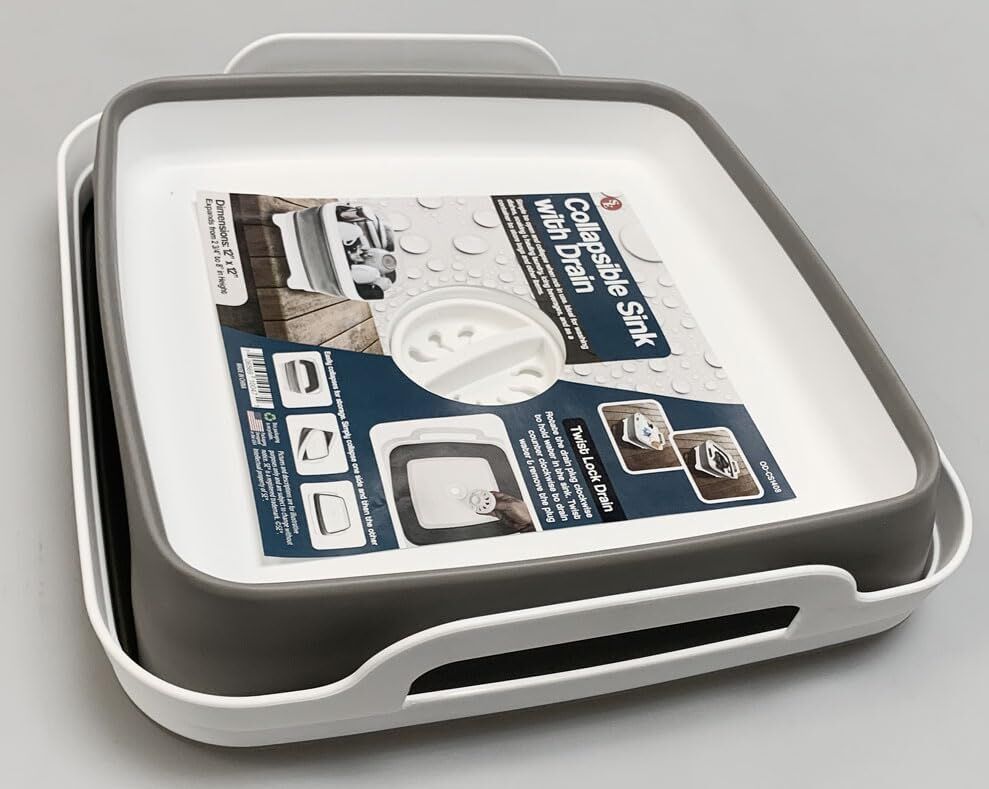 Sona Enterprises Collapsible Sink With Drain, 12-In x 12-In