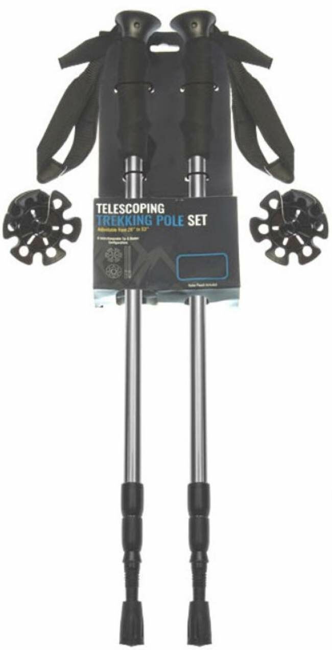 SE Twist Lock Telescoping Trekking Pole - Silver