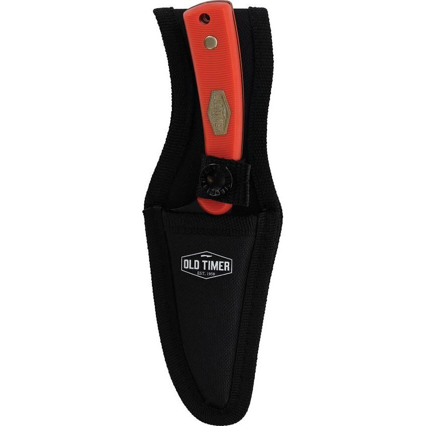 Old Timer Orange Sharpfinder Fixed Blade Knife