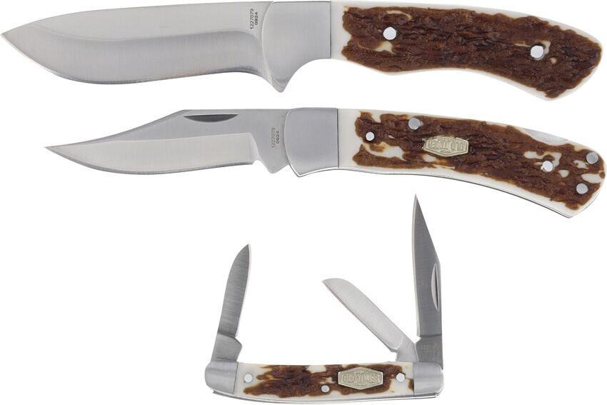 Uncle Henry Schrade Fixed/Folding Knife Combo, 3-Pc