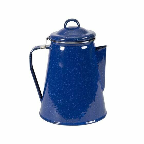 Stansport Percolator Coffee Pot - Blue, 8 C, Enamel - Camp Cooking