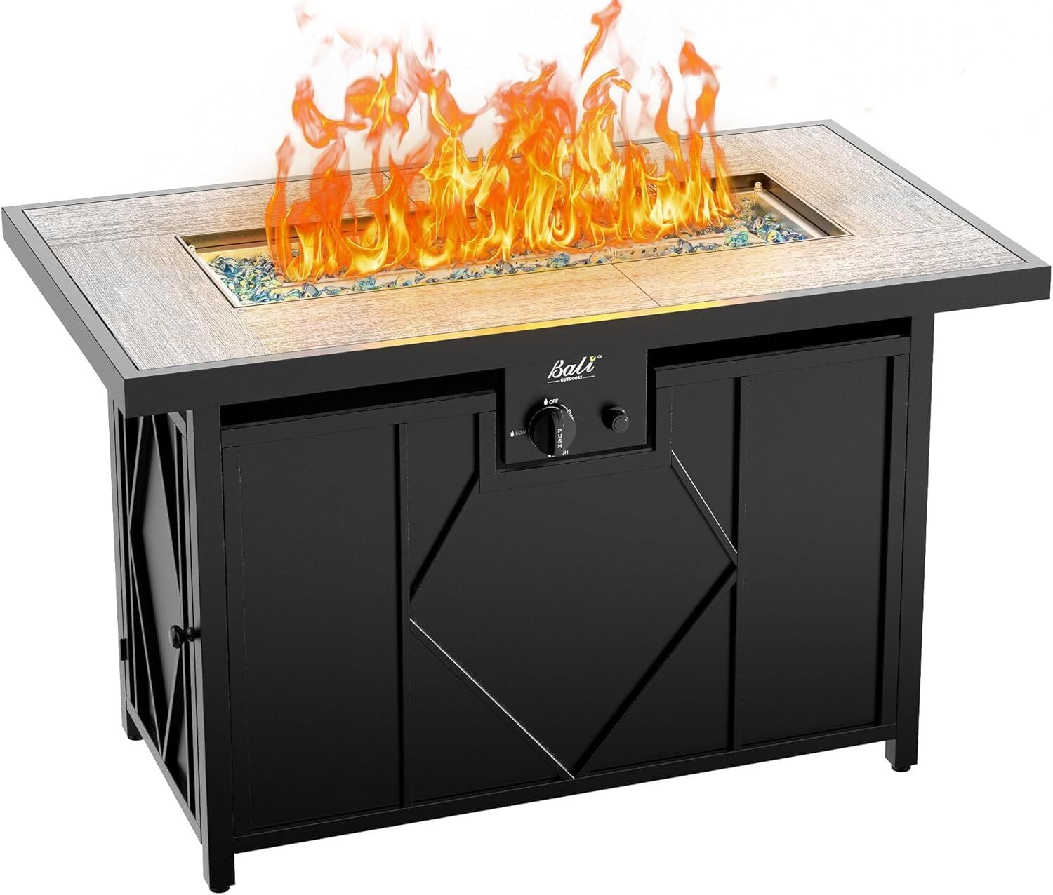 Bighorn Outdoors Rectangular Gas Fire Pit, 42 in.