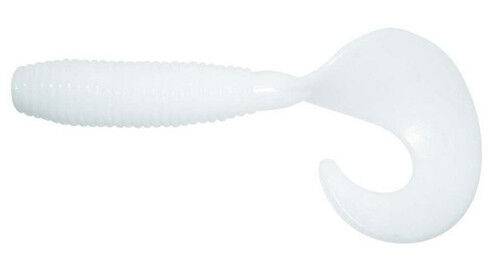 Zoom White Fat Albert Single Tail Grub, 3-In, 10-Pk