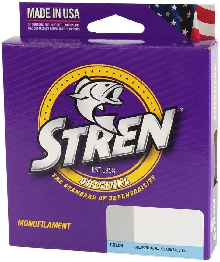 Stren Original Clear/Blue Fluorescent Monofilament Fishing Line, 330-Yd, 8-Lb