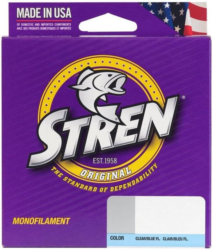 Stren Original Clear/Blue Fluorescent Monofilament Fishing Line, 330-Yd, 8-Lb
