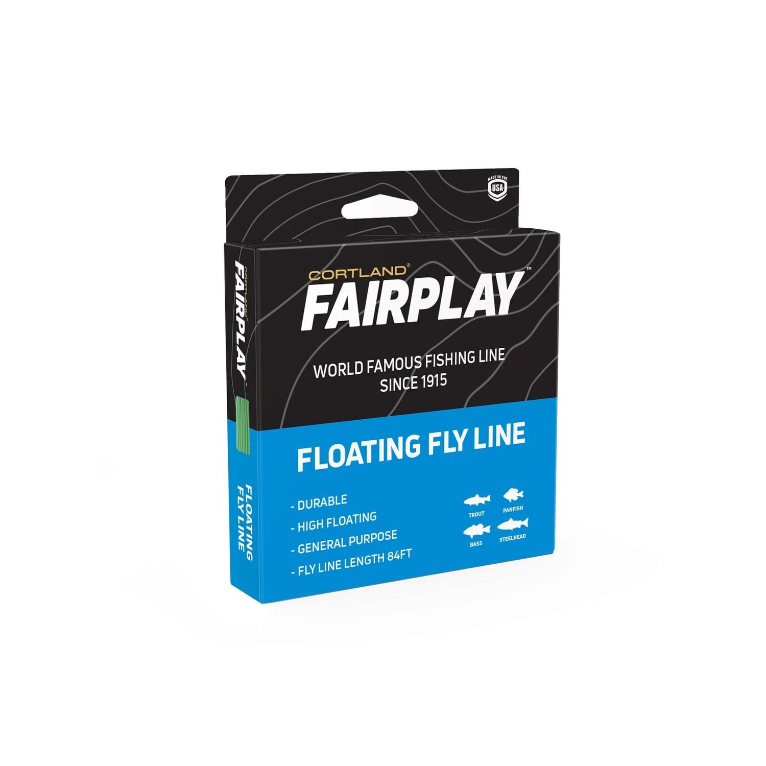 Cortland Fairplay Floating Blue Green Fly Line, WF7F, 84 ft.
