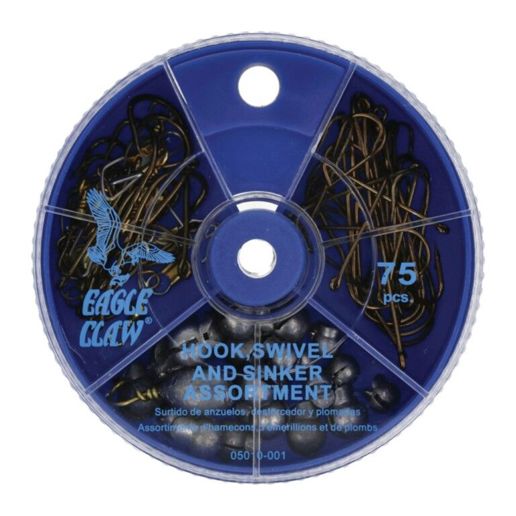 Eagle Claw Bronze Aberdeen Hook Assortment, 75-Pc