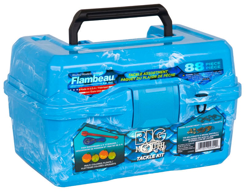 Flambeau Outdoors Big Mouth Pearl Blue Swirl Tackle Box Kit