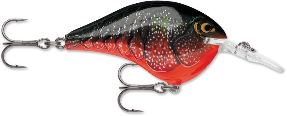 Rapala Dives To Series 6-Ft Depth Red Crawdad Crankbait, 3/8-Oz, 2-In
