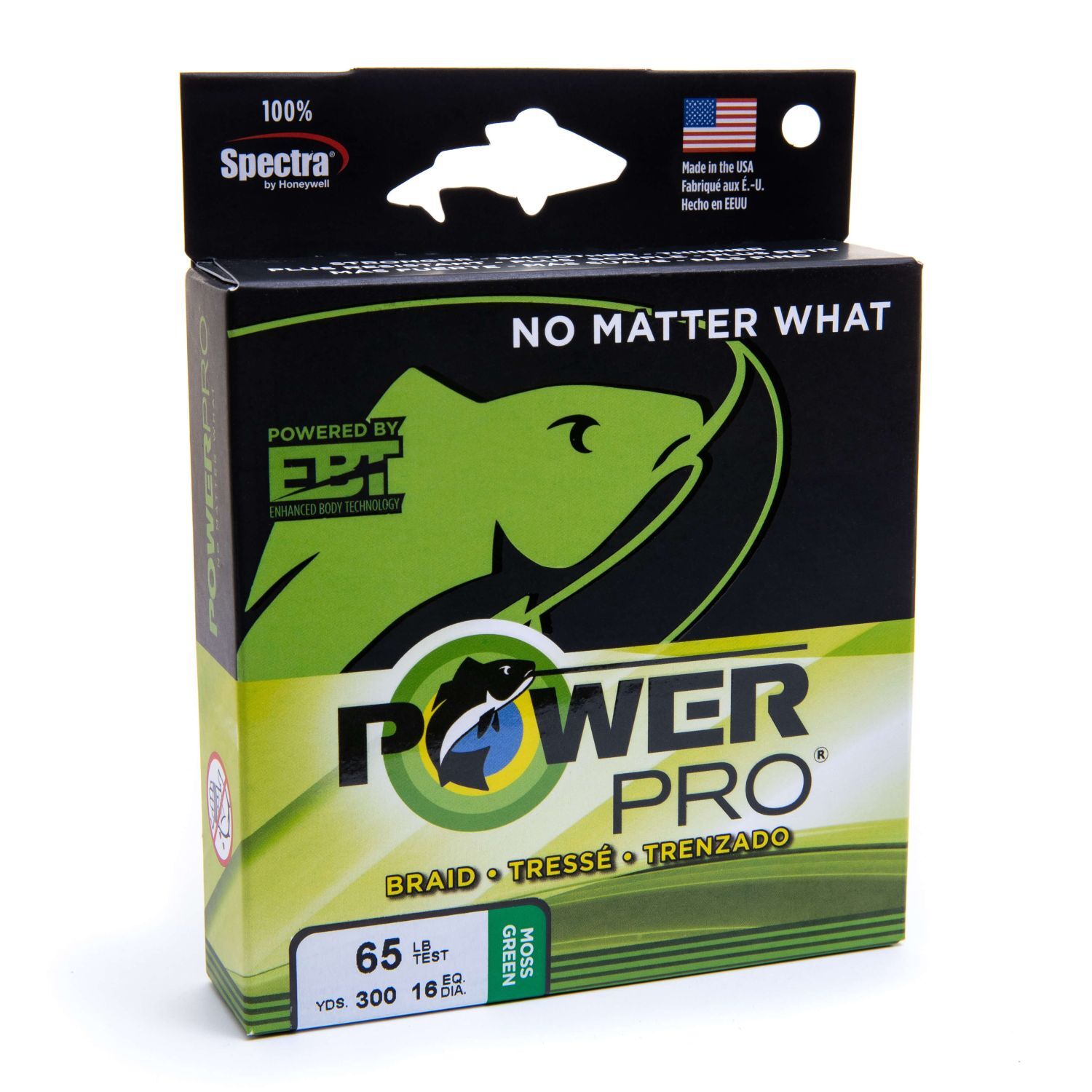 PowerPro Moss Green Braided Fishing Line, 65-Lb, 150-Yd