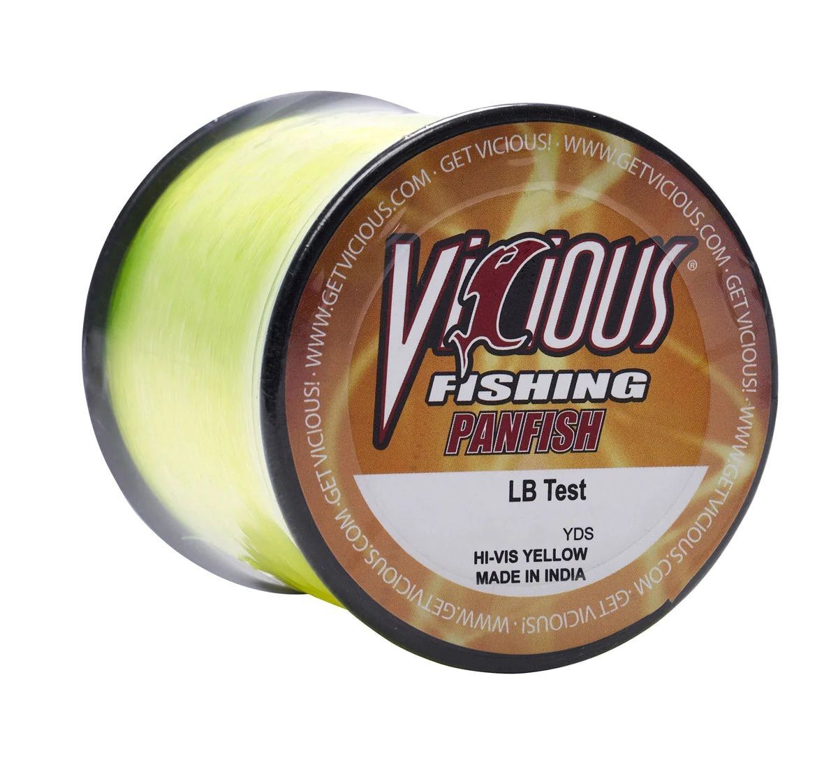 Vicious Panfish Hi-Vis Yellow Mono Fishing Line, 2-Lb, 3920-Yd