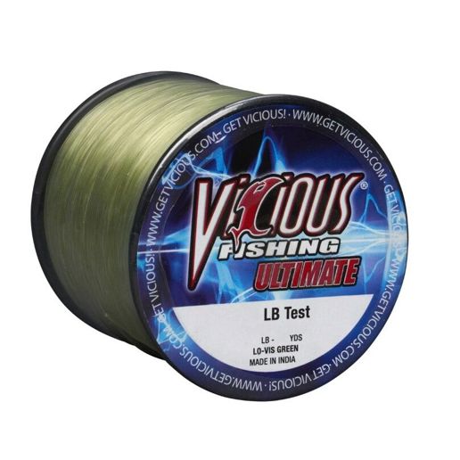 Vicious Fishing Ultimate Lo-Vis Green Monofilament Fishing Line, 1500-Yd, 10-Lb