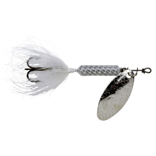 Yakima Bait White Original Rooster Tail with Treble Hook,1/8-Oz, 2-1/4-In