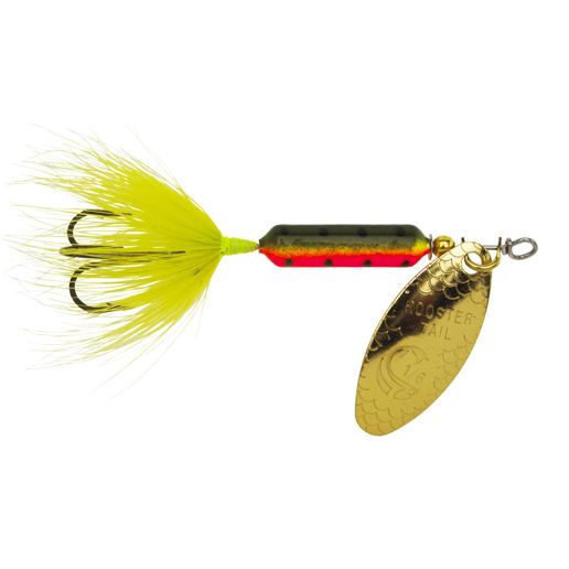 Yakima Bait Fire Tiger Original Rooster Tail with Treble Hook,3/8-Oz, 3-In