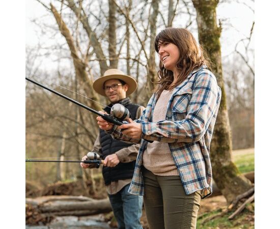 Zebco 33 Silver Medium Spincast Combo, 6-Ft
