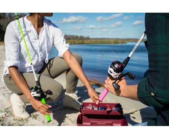 Zebco Pink Roam Medium Spincast Combo, 6-Ft