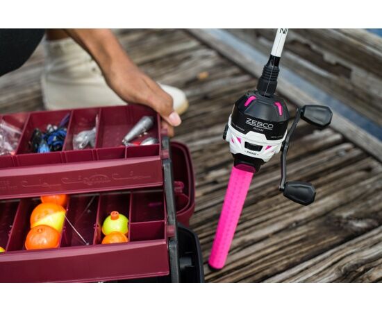 Zebco Pink Roam Medium Spincast Combo, 6-Ft