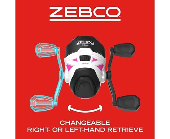Zebco Pink Roam Medium Spincast Combo, 6-Ft