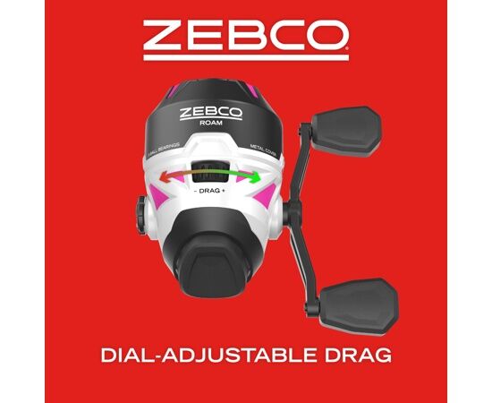 Zebco Pink Roam Medium Spincast Combo, 6-Ft