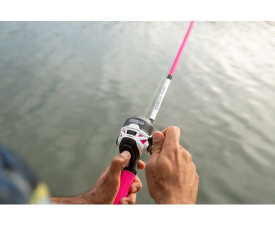 Zebco Pink Roam Medium Spincast Combo, 6-Ft