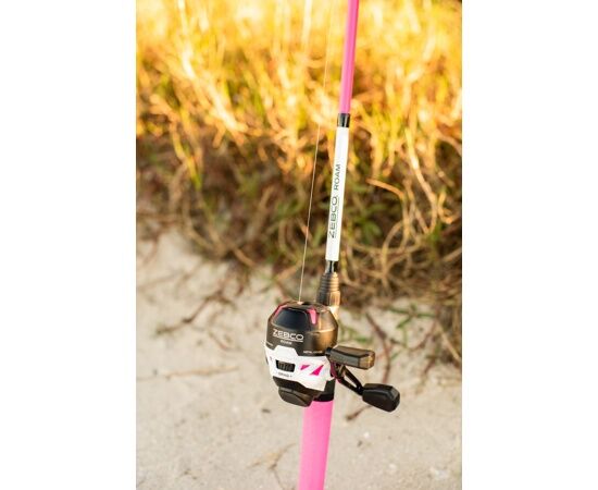 Zebco Pink Roam Medium Spincast Combo, 6-Ft