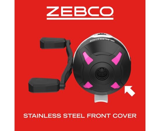 Zebco Pink Roam Medium Spincast Combo, 6-Ft