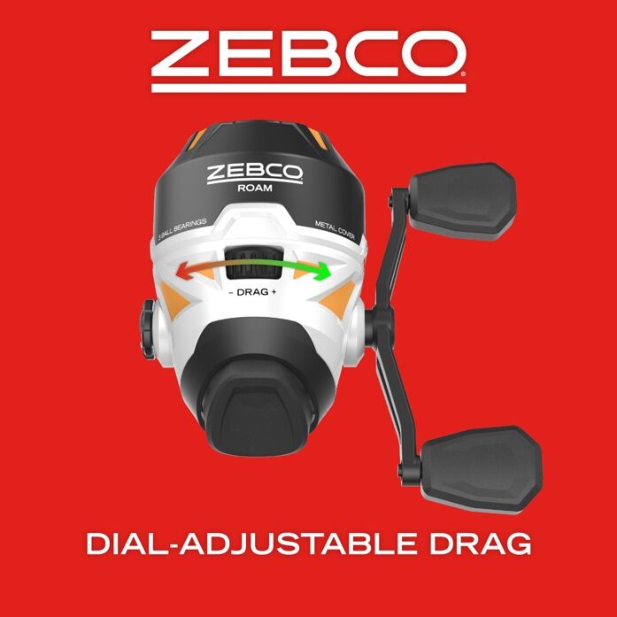 Zebco Roam Spincast Combo Medium Assorted Colors, 2-Piece, 6-Ft